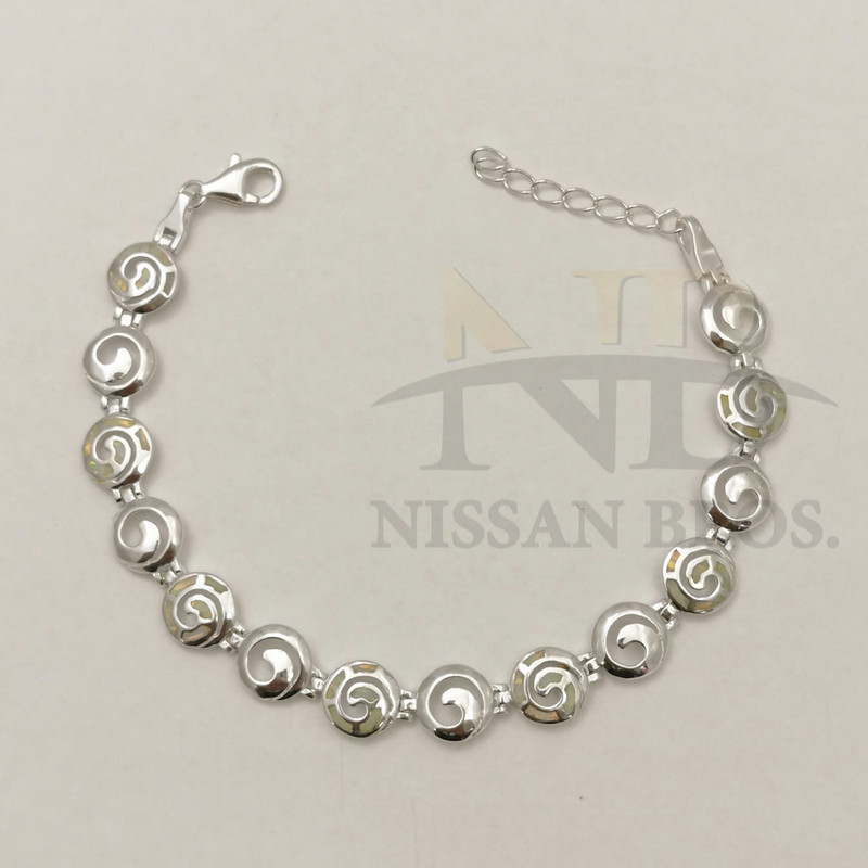 Beautiful NATURAL DENDRITIC OPAL Gemstone Bracelet Birthstone Bracelet 925  — Discovered
